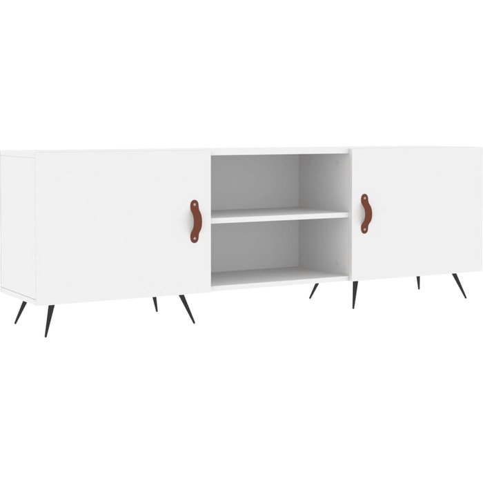 Mueble tv blanco 150x30x50 cm de madera contrachapada
