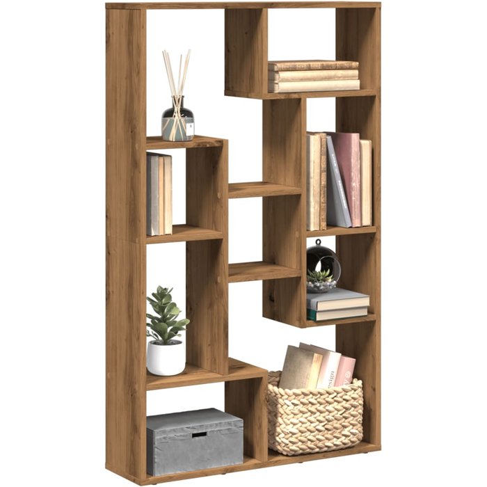 Librería artesanal de roble 72x20x120 cm de madera contrachapada