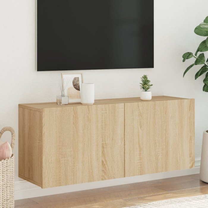 Vidaxl mueble para tv de pared roble sonoma 100x30x41 cm