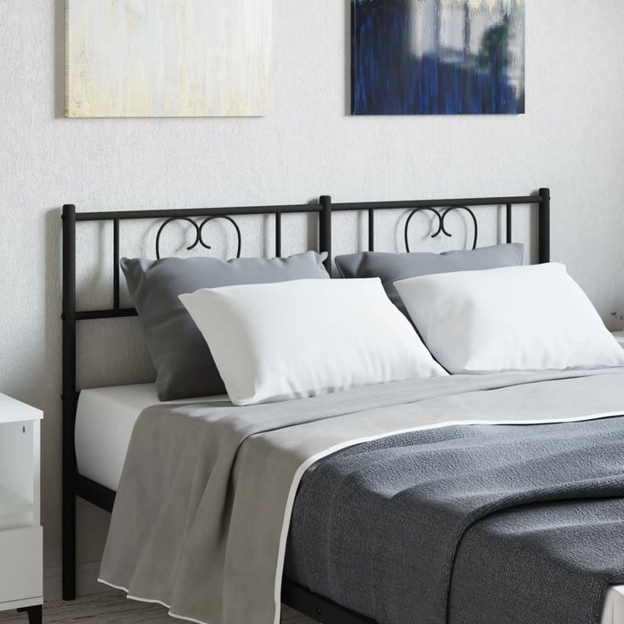 Maison exclusive - cabecero de metal negro 120 cm
