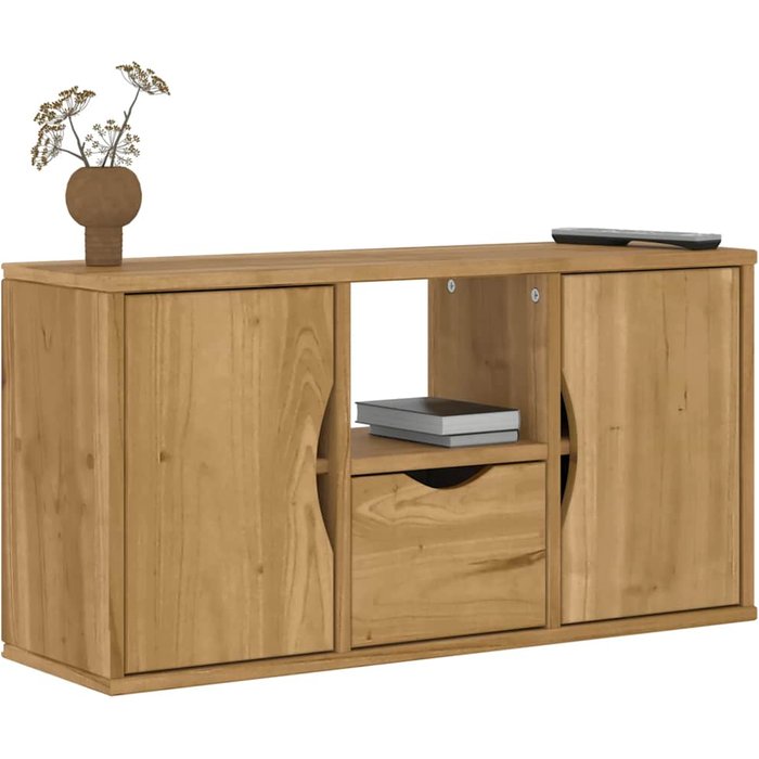 Mueble para tv con cajón odda 79x24x40 cm madera pino maciza