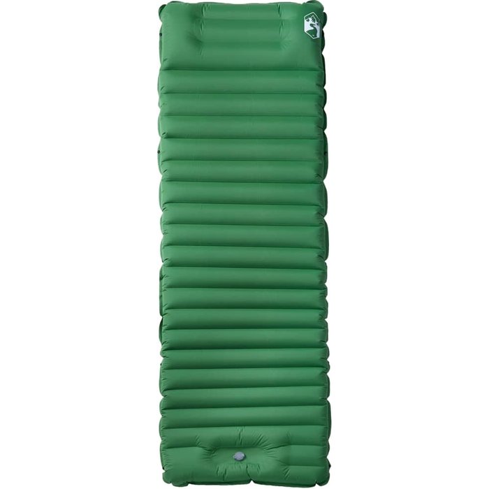Colchón de camping autoinflable con almohada 1 persona verde cfw368079