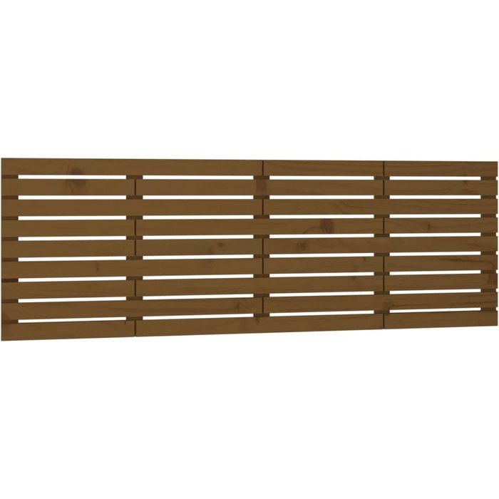 Cabecero cama - mueble cabecero pared madera maciza pino marrón miel 206x3x63 cm