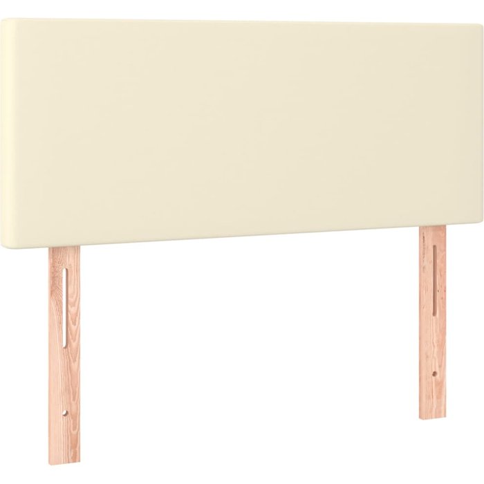 Cabecero cama - mueble cabecero de cuero sintético color crema 100x5x78/88 cm