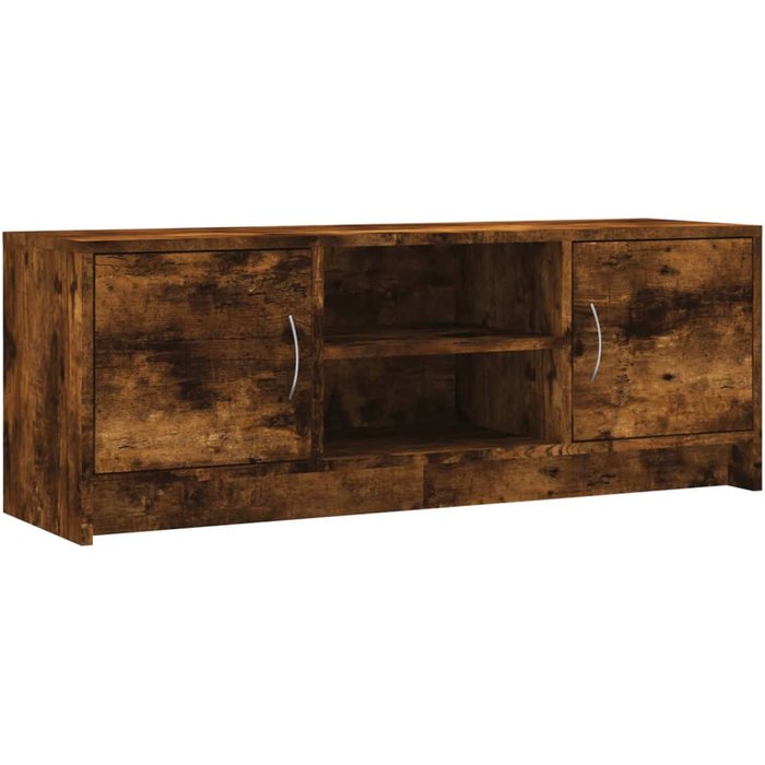 Mueble tv roble ahumado 102x30x37,5 cm madera contrachapada