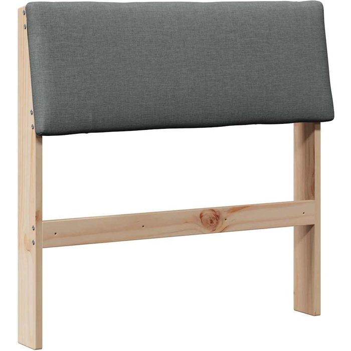 Cabecero cama - mueble cabecero tapizado gris oscuro 80 cm madera de pino macizo