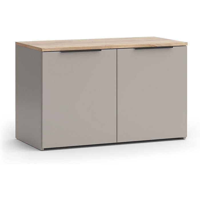 Vicco aparador wido, gris, 80 x 50 cm con 2 puertas