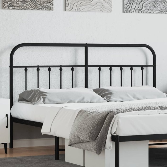 Cabecero,cabecero de cama,panel de cabecera de metal negro 180 cm cfw15199