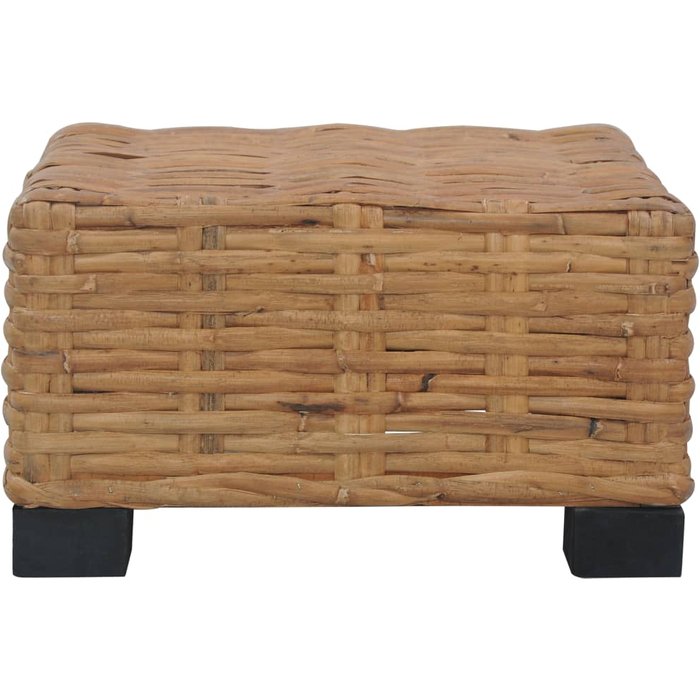 Mesita ,mesa auxiliar,mesita de centro de ratán natural 47x47x28 cm cfw32407