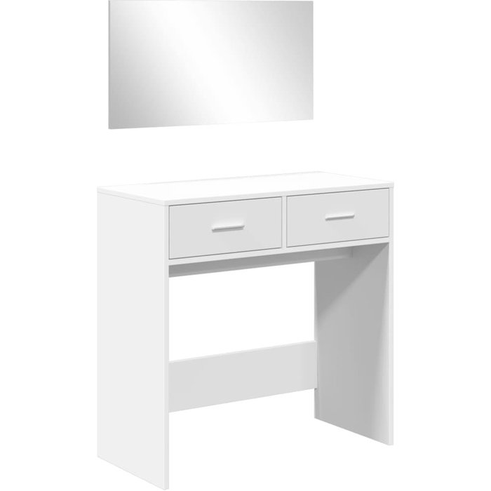 Tocador con espejo blanco 80x39x80 cm - comfortxl