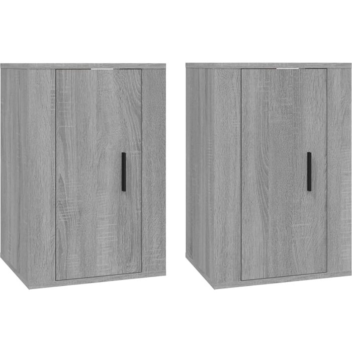 Mueble tv de pared de 2 piezas sonoma gris 40x34,5x60 cm - comfortxl