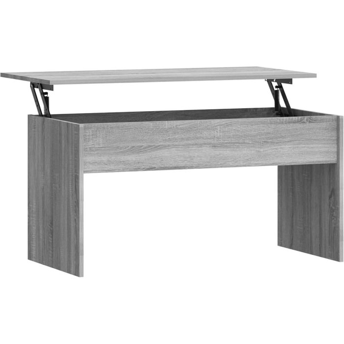 Mesa de centro madera de ingeniería gris sonoma 102x50,5x52,5cm - comfortxl