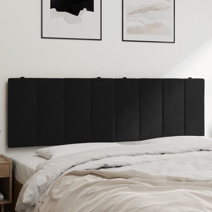 Maison exclusive - cabecero de cama acolchado hanko terciopelo negro 160 cm