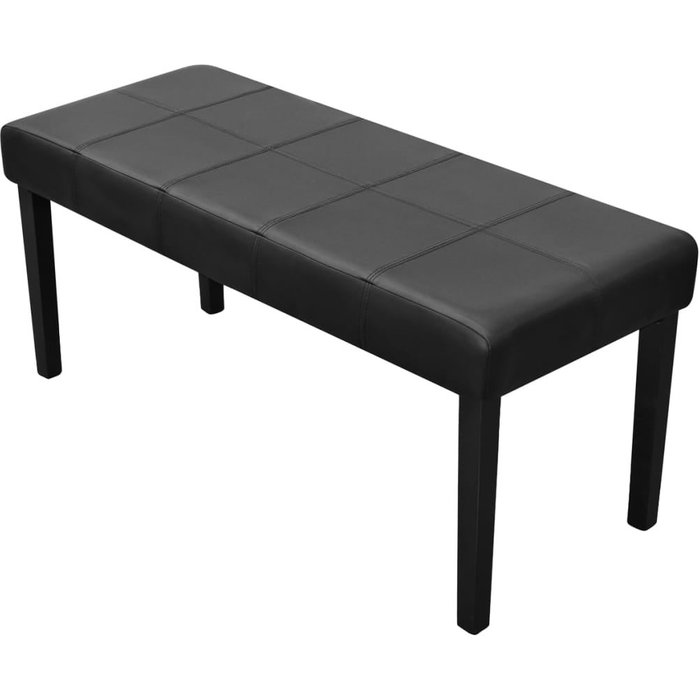 Banco de cuero artificial de alta calidad negro