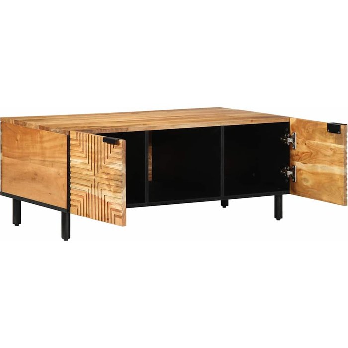 Mesa de café marrón 100 x 54 x 40 cm madera maciza de acacia vidaxl