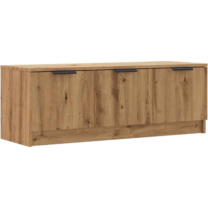 Mueble de tv de contrachapado de roble hecho a mano 102x35x36,5 cm - comfortxl