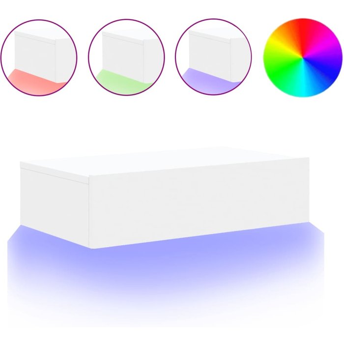 Mueble tv con iluminación led blanca 60x35x15,5 cm