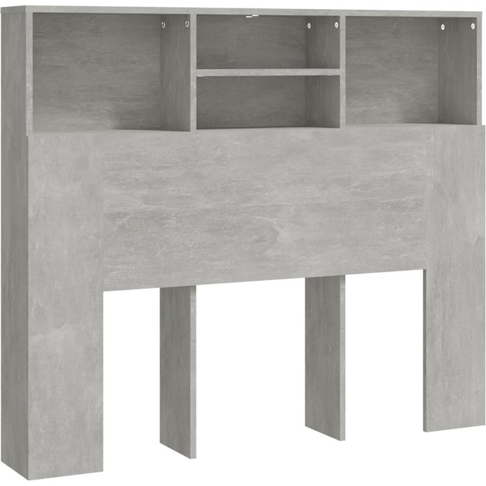 Mueble cabecero gris hormigón 120x19x103,5 cm - comfortxl