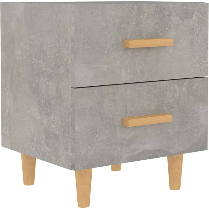 Mesita de noche,mesilla de noche gris hormigón 40x35x47,5 cm cfw54231