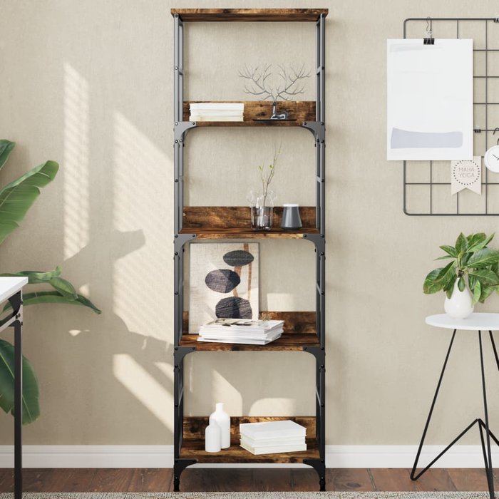 Librería roble sonoma 50x33x153 cm madera contrachapada