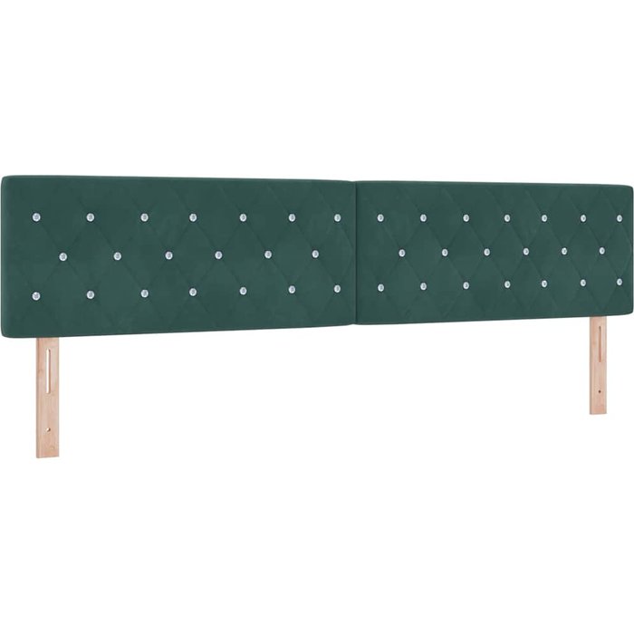 Cabecero cama - mueble cabecero verde oscuro 200 cm terciopelo