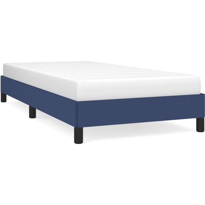 Estructura de cama sin colchón tela azul 90x200 cm — comfortxl