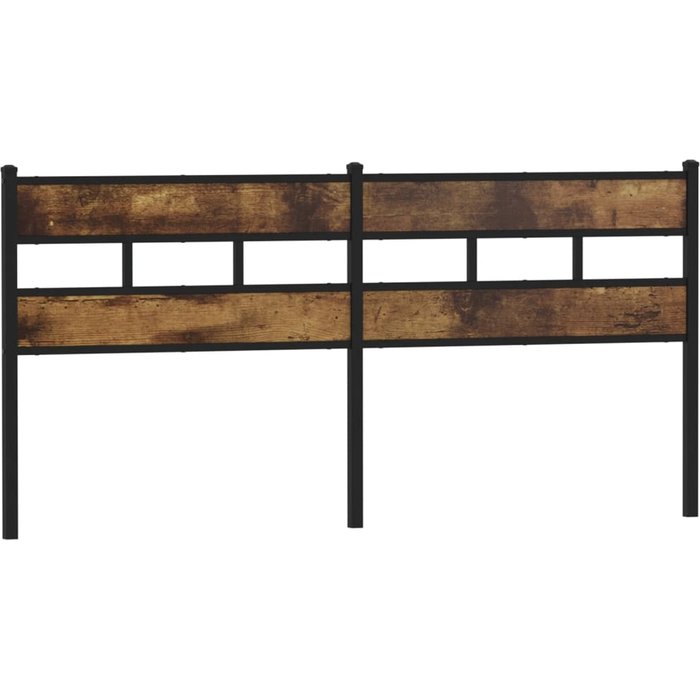 Cabecero de madera laminada de roble ahumado y hierro 180 cm - comfortxl