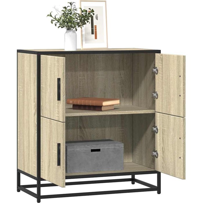 Aparador sonoma de roble, 68x35x76 cm, madera de ingeniería.