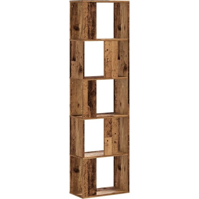 Librería de 5 niveles madera color envejecido 45x23,5x162,5 cm – comfortxl