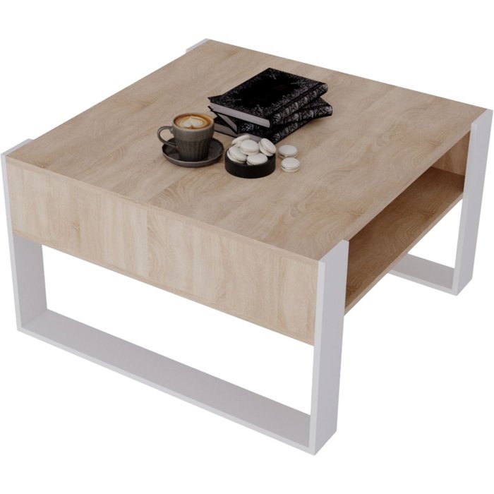 Table basse karo_71.5 moderne et stable pour le salon en matériau composite bois