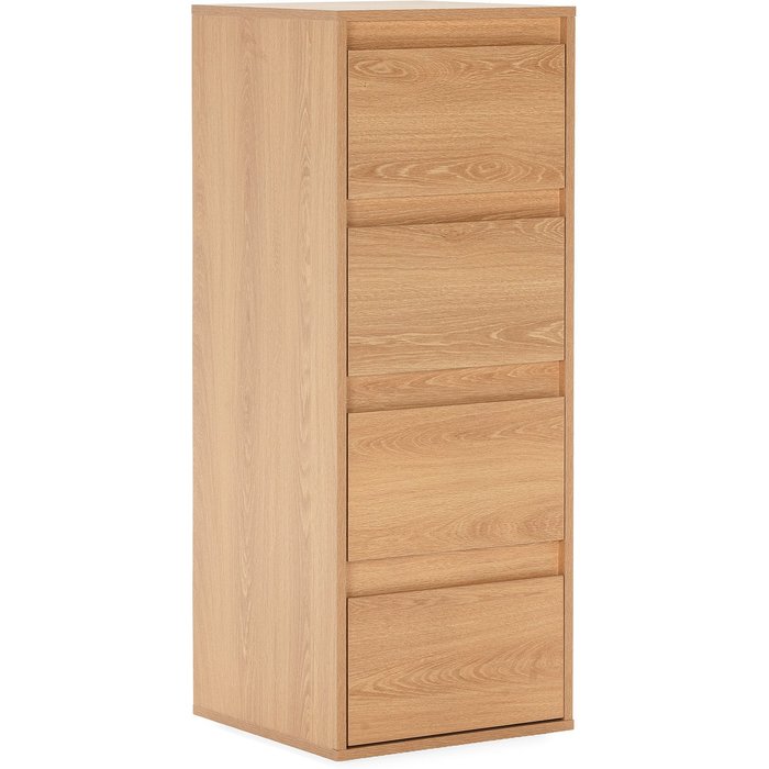 Cómoda alta tori 4 cajones efecto roble