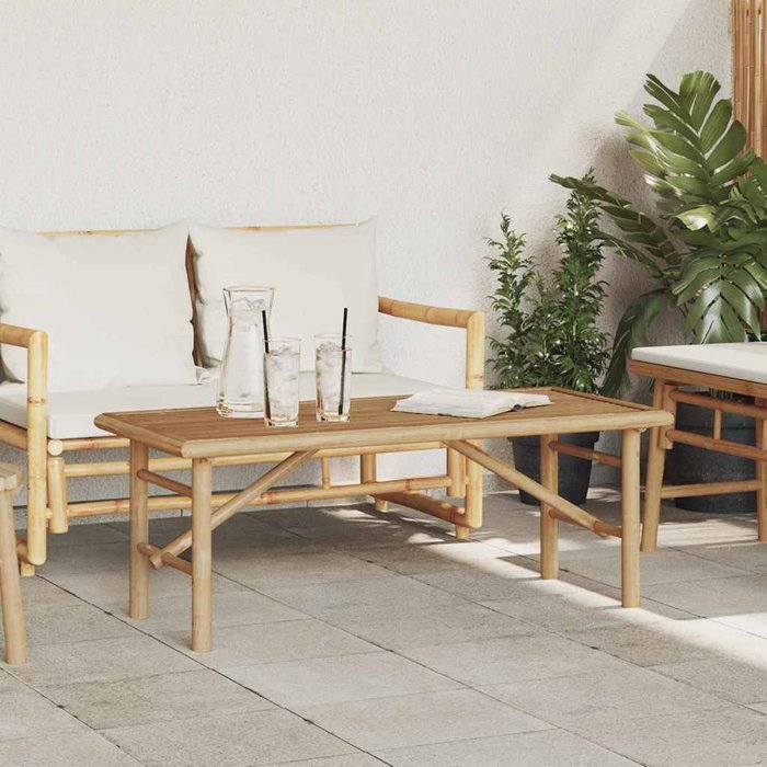 Mesa de café marrón 110 x 50 x 43 cm bambú vidaxl