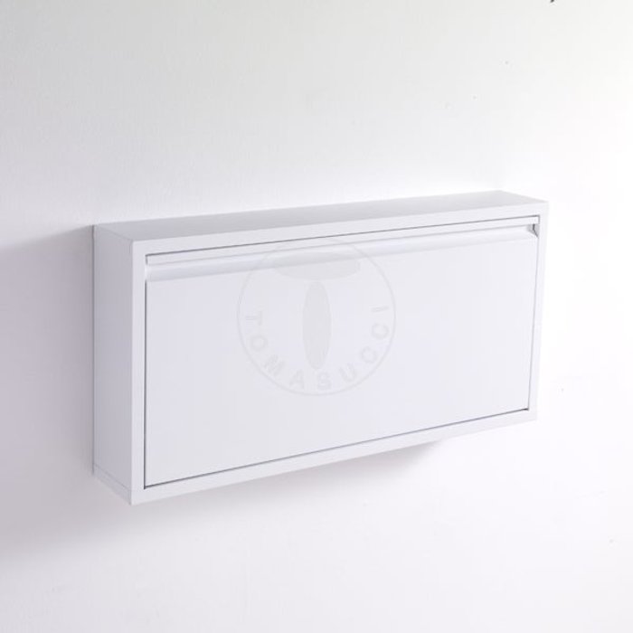 Zapatero de pared de rizo blanco