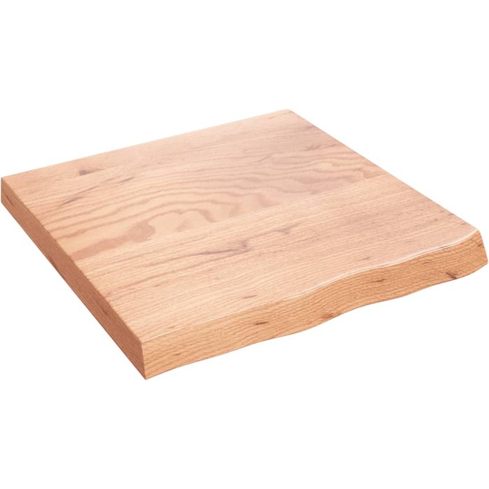Tablero mesa madera roble tratada marrón claro 60x60x(2-6) cm - comfortxl