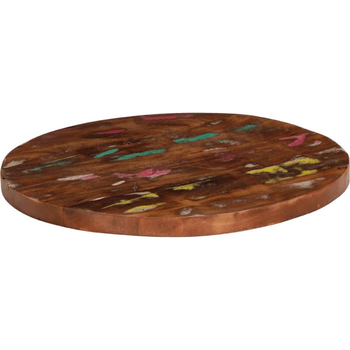 Tablero de mesa redondo madera maciza reciclada ? 60x3,8 cm - comfortxl