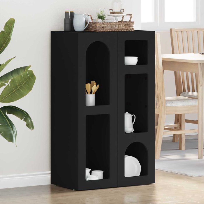 Maison exclusive - aparador negro 59 x 35 x 100,5 cm madera de ingeniería