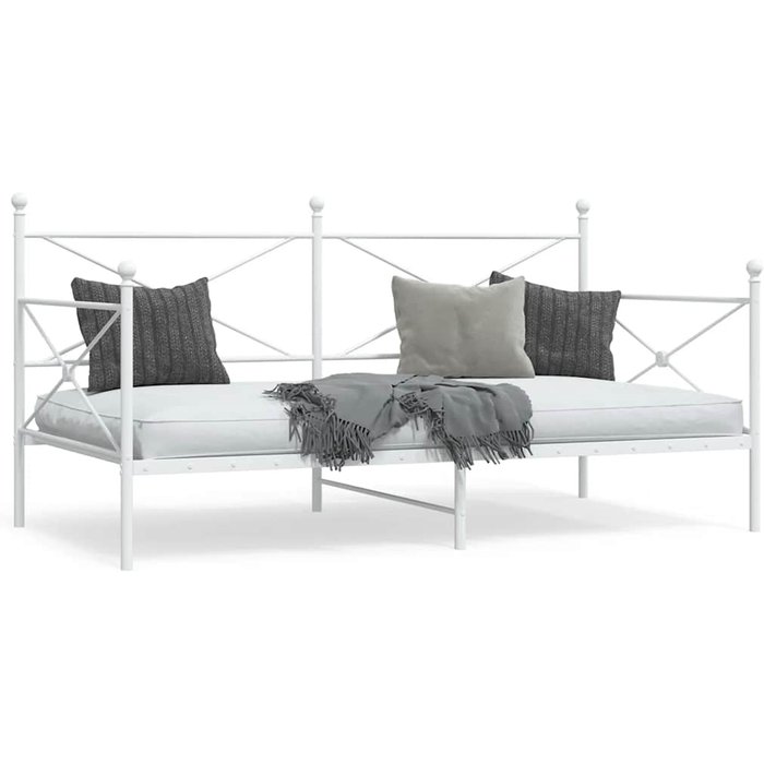 Diván sin colchón blanco 107x203 cm acero vidaxl