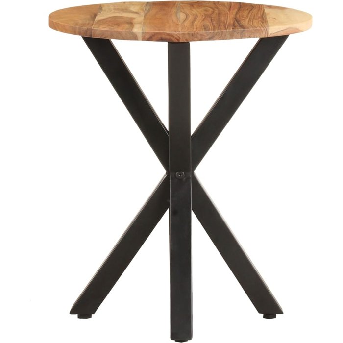 Mesa auxiliar de madera maciza de acacia 48x48x56 cm - comfortxl