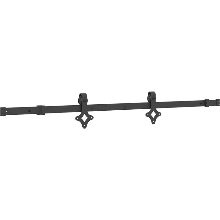 Kit de herrajes para puertas correderas acero negro 152,5 cm cfw56267
