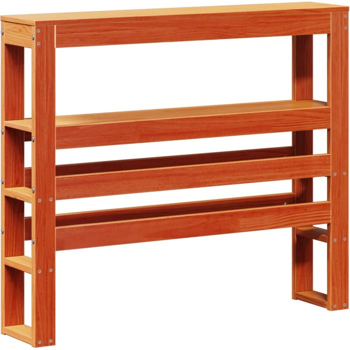 Cabecero de cama - mueble cabecero con estantes madera maciza pino marrón 100 cm