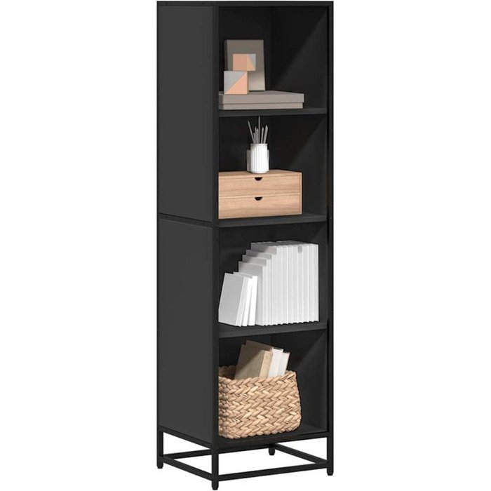 Estantería madera ingeniería negra 40x35x139 cm vidaxl