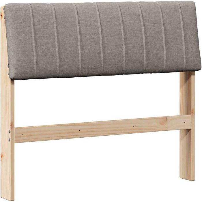 Cabecero cama - mueble cabecero tapizado taupé 90 cm madera de pino macizo