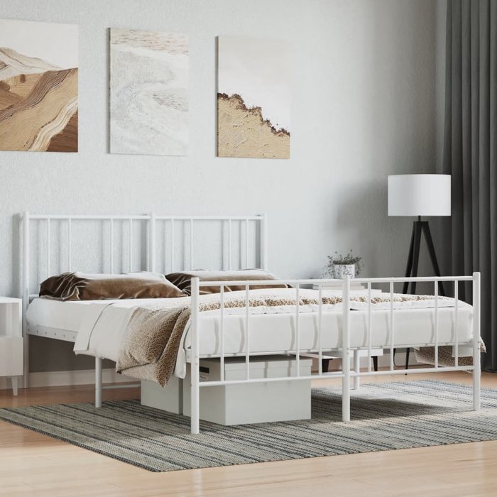 Estructura cama sin colchón con estribo metal 120x190 cm