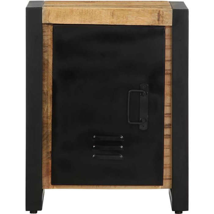 Mesita de noche,mesilla de noche madera maciza mango 40x30x51 cm cfw392728