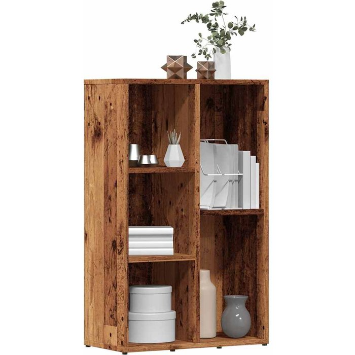 Maison exclusive - estantería madera de ingeniería envejecida 50x25x80 cm