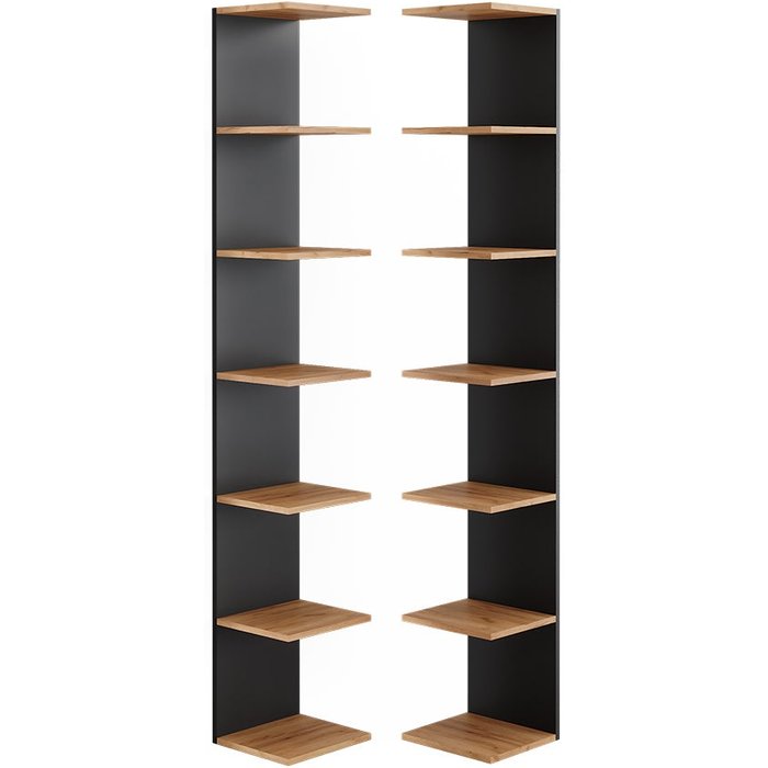 Vicco estantería de pared paolo, antracita, 30 x 190 cm lote de 2