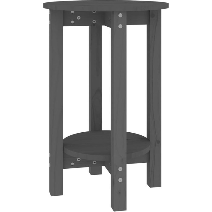 Mesa de centro de madera maciza de pino gris ?40x60 cm - comfortxl