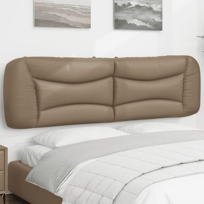 Cabecero de cama acolchado hvar cuero sintético capuchino 180 cm