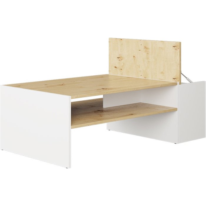 Vicco mesa de centro rubby, roble artesanal/blanco, 110 x 60 cm