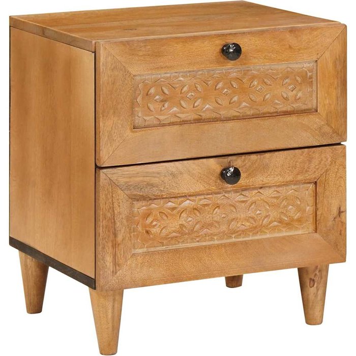 Maison exclusive - armario de noche con cajón marrón claro 40 x 33 x 46 cm